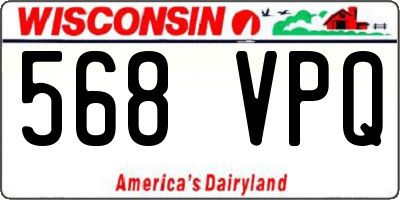 WI license plate 568VPQ