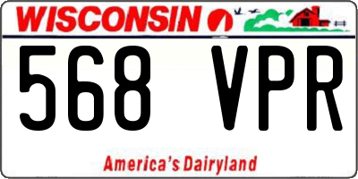 WI license plate 568VPR