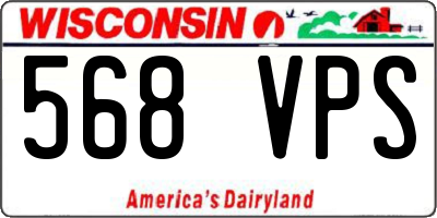WI license plate 568VPS