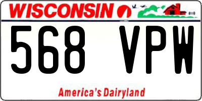 WI license plate 568VPW