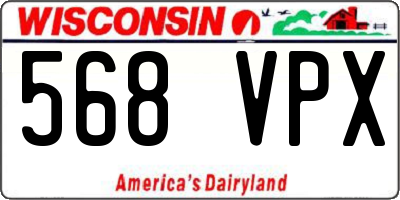 WI license plate 568VPX
