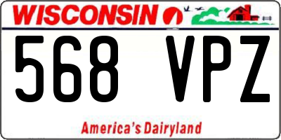 WI license plate 568VPZ