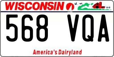 WI license plate 568VQA