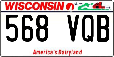 WI license plate 568VQB