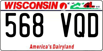 WI license plate 568VQD