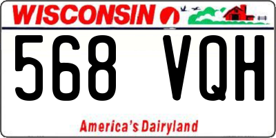 WI license plate 568VQH