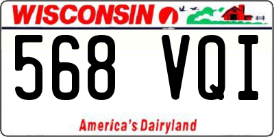 WI license plate 568VQI