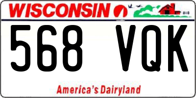 WI license plate 568VQK