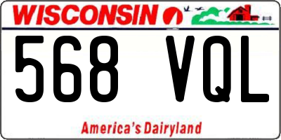 WI license plate 568VQL