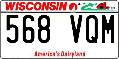 WI license plate 568VQM