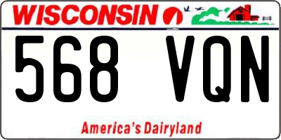 WI license plate 568VQN