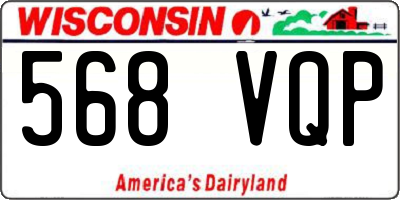 WI license plate 568VQP