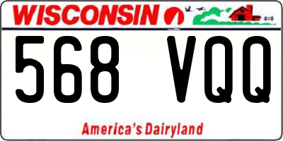 WI license plate 568VQQ