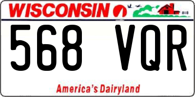 WI license plate 568VQR