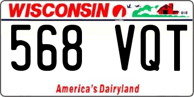 WI license plate 568VQT