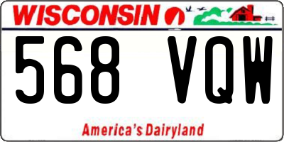 WI license plate 568VQW