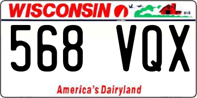WI license plate 568VQX
