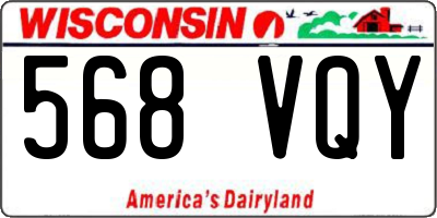 WI license plate 568VQY