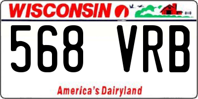 WI license plate 568VRB