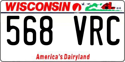 WI license plate 568VRC