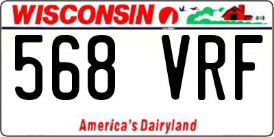 WI license plate 568VRF
