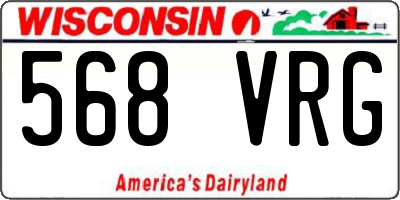 WI license plate 568VRG