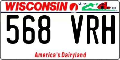 WI license plate 568VRH