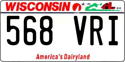 WI license plate 568VRI