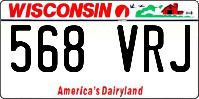 WI license plate 568VRJ