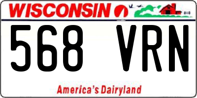 WI license plate 568VRN
