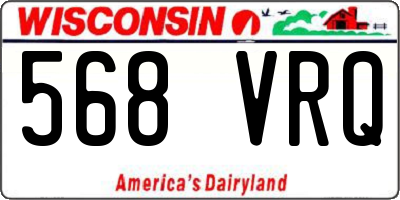 WI license plate 568VRQ