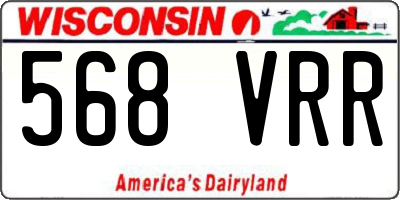 WI license plate 568VRR