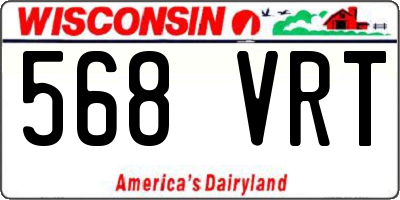 WI license plate 568VRT