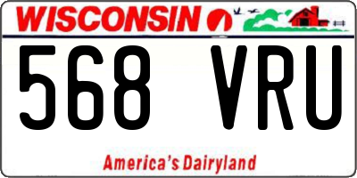 WI license plate 568VRU