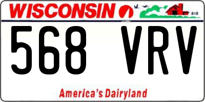 WI license plate 568VRV
