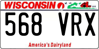 WI license plate 568VRX