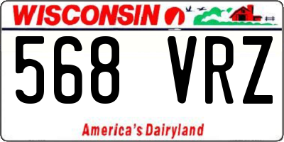 WI license plate 568VRZ