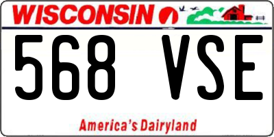 WI license plate 568VSE