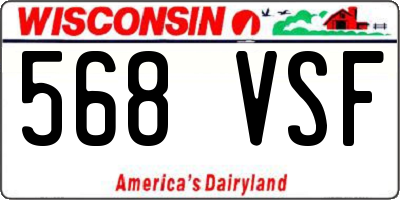 WI license plate 568VSF