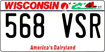 WI license plate 568VSR