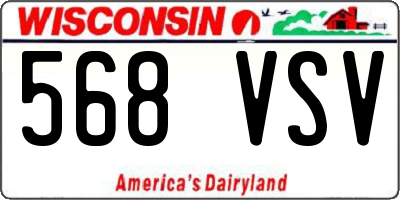 WI license plate 568VSV