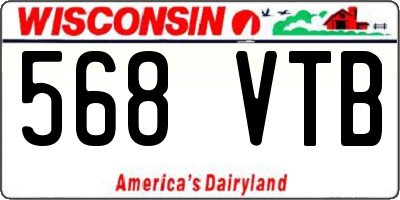 WI license plate 568VTB