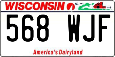 WI license plate 568WJF