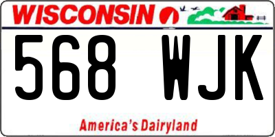 WI license plate 568WJK