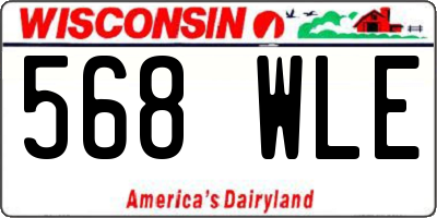 WI license plate 568WLE