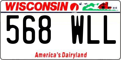 WI license plate 568WLL
