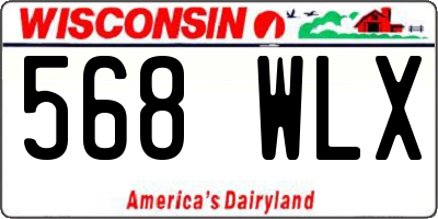 WI license plate 568WLX