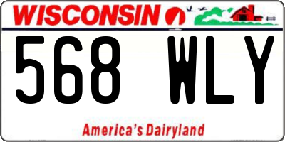 WI license plate 568WLY