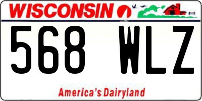 WI license plate 568WLZ