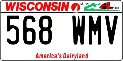 WI license plate 568WMV